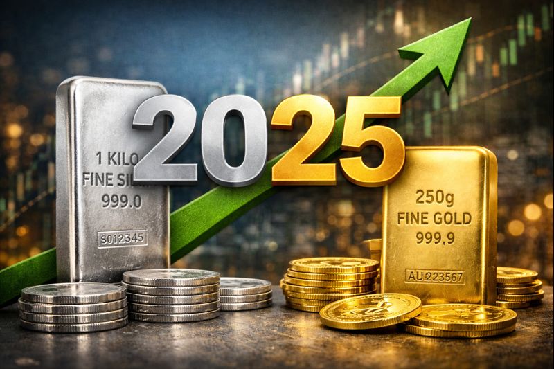 Zlato vs. stříbro 2025: co ukázal poslední rok