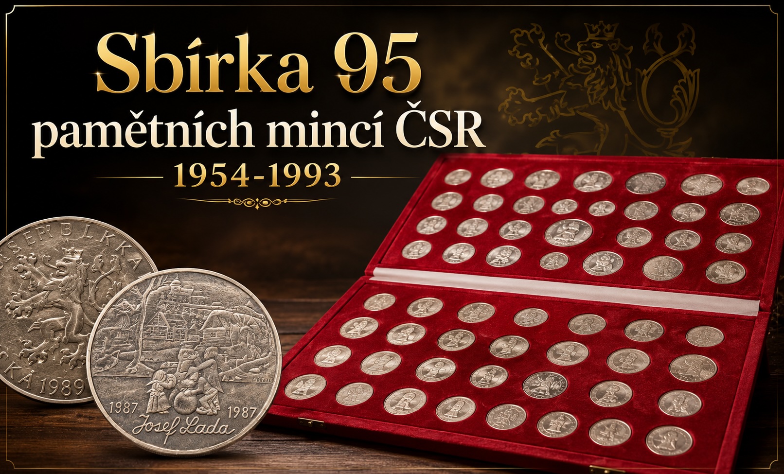 Sbírka 95 pamětních mincí ČSR 1954-1993