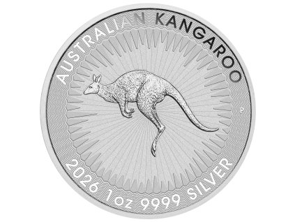 05 2026 australian kangaroo 1oz silver bullion coin straight on highres