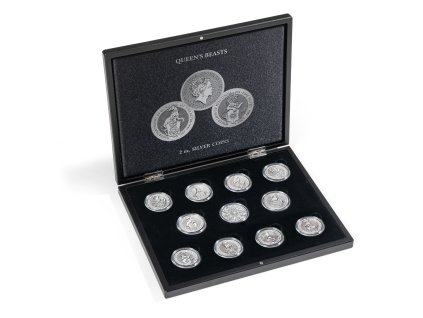 volterra presentation case for 11 queen s beasts 2 oz silver coins