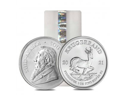 2021 south africa 1 oz silver krugerrand bu roll min 8