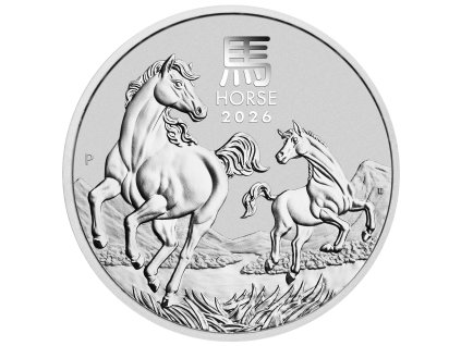 06 lunar series iii yot horse 2026 1oz silver bullion coin straight on highres