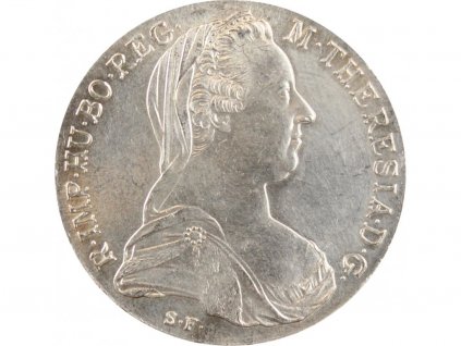 Stříbrná mince Tolar Marie Terezie 1780 (novoražba)