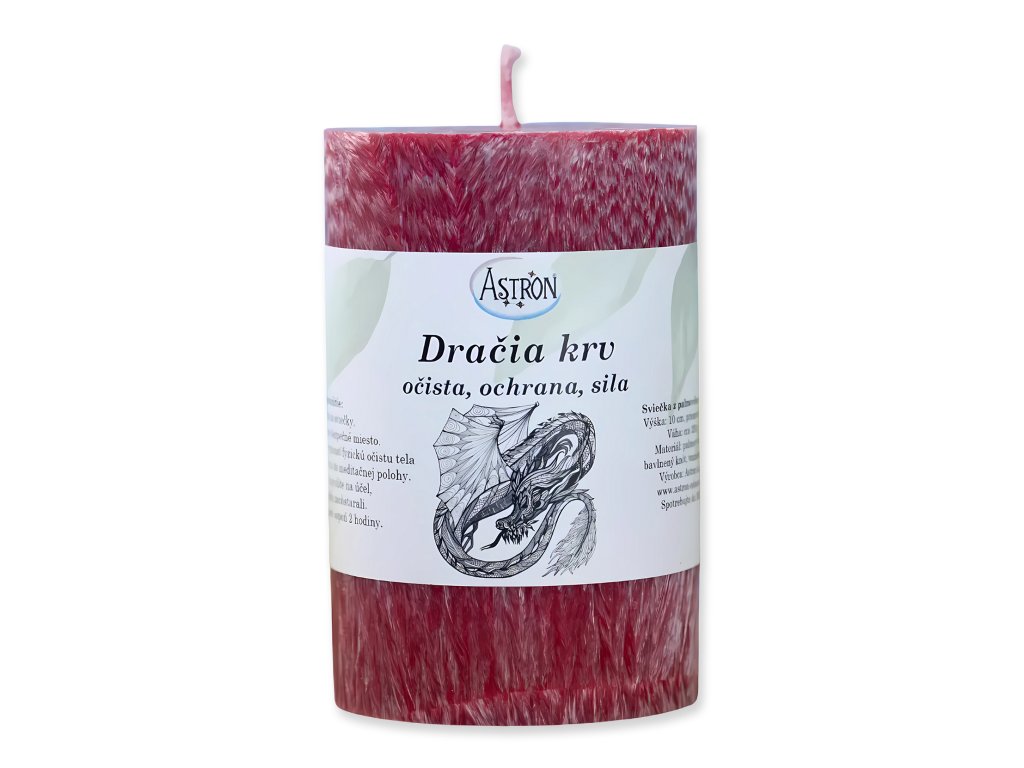 Sviečka energetická očistná Dračia krv  6,5 x 10 cm