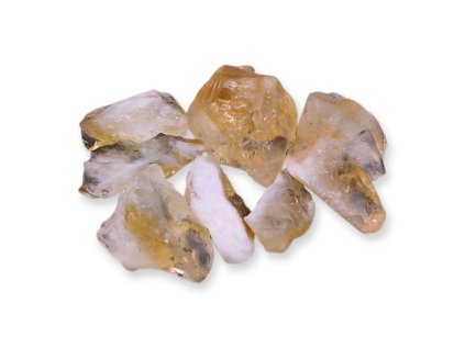 Citrín Brazília  chips surový kameň