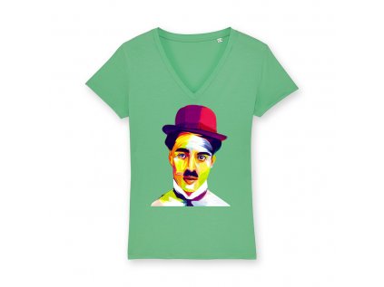 Dámske tričko s krátkym rukávom "Chaplin" (Veľkosť XL)