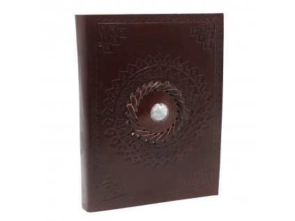 Zápisník kožený  Mesačný kameň 17,5 x 12,5 cm