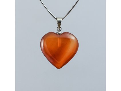 Karneol India  prívesok srdiečko 20 mm