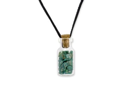 603712 Amazonit Rusko prívesok flaštička 35x15 mm