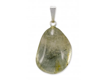 603777 Aktinolit Smaragdit Tanzánia prívesok tromlovaný