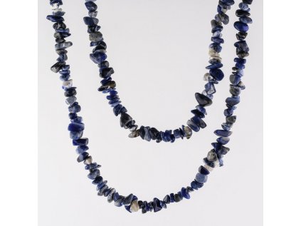 Sodalit Brazília  náhrdelník sekaný 90cm