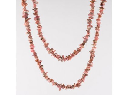 Rodochrozit Argentína  náhrdelník sekaný 90cm