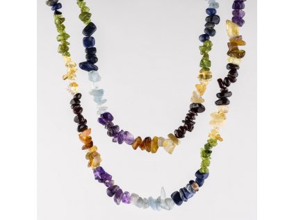 Čakra  náhrdelník sekaný 90cm
