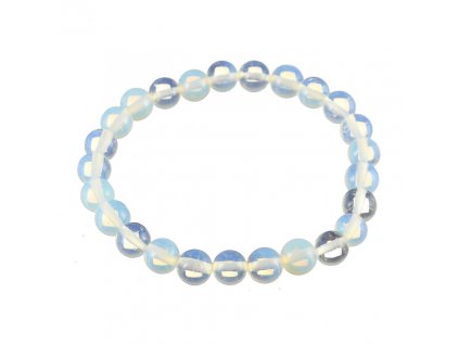 Opalit  guľôčkový 8mm náramok klasik 18cm