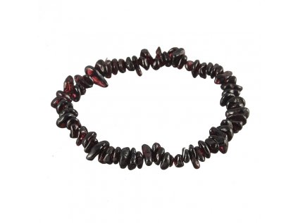 Granát Čína  náramok sekaný klasik 18 cm