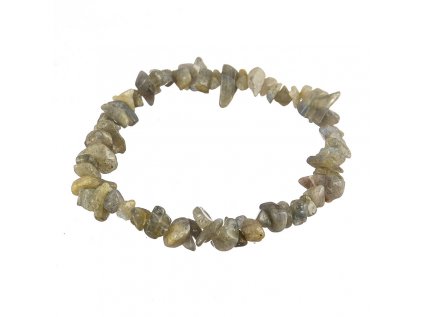 Labradorit Madagaskar  náramok sekaný klasik 18 cm
