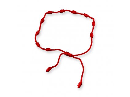 502972 Červený náramok Uzlíky