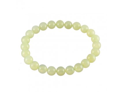 Jadeit Kanada  guľôčkový 8mm náramok klasik 18cm