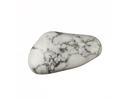 Magnezit (Howlit biely) Zimbabwe  tromlovaný kameň L+ (2,5-3 cm)