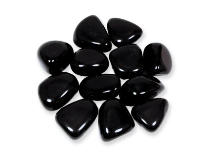 Obsidián čierny USA  tromlovaný kameň L+ (2,5-3 cm)