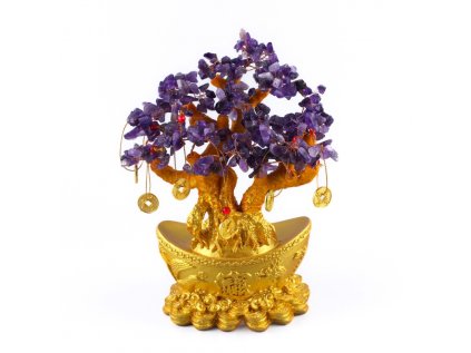 strom zivota s ingotom bohatstva a mincami