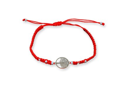 Červený náramok proti urieknutiu  Strom života