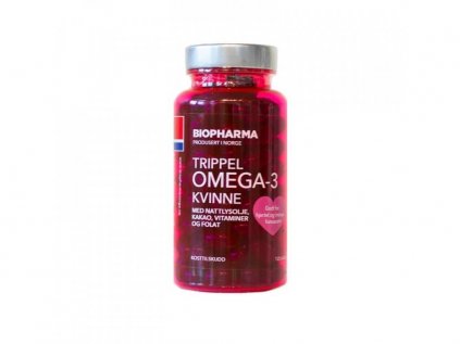 16425 trippel omega 3 kvinne kakao biopharma 120 kapsul
