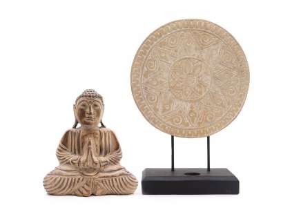 Budha Feng Shui set - Klasická mandala prírodná