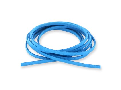 Koža plochá modrá svetlá  100 cm