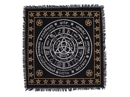 Rituálne oltárne plátno strapcové  Znovuzrodenie - 50 x 50 cm