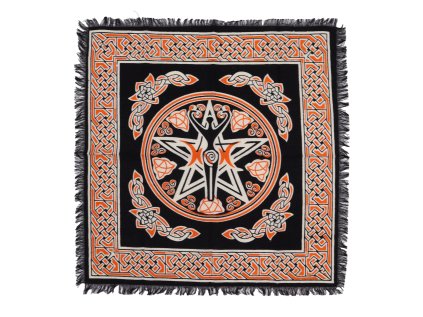 Rituálne oltárne plátno strapcové  Matka Zem Kelt- 50 x 50 cm