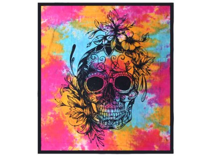 Prikrývka bavlnená COLOR dvojlôžko Lebka  230 x 200 cm