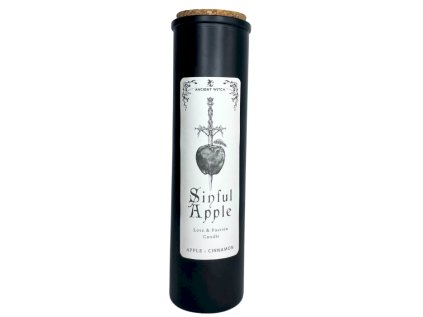 Sviečka očistná čarovná v skle  Hriešne jablko