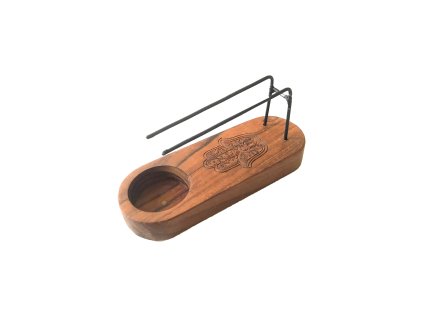 Stojan na Palo Santo - Teakové Drevo - Hamsa  15 x 6 x 7 cm