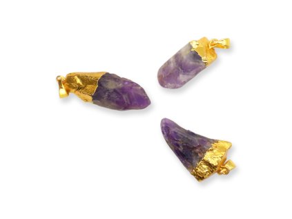 Prívesok zlatý Ametyst