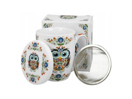Hrnček bylinkový Sova Ethno  0,35l porcelán