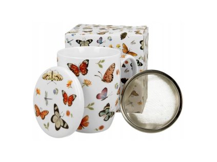 Hrnček bylinkový Motýliky  0,35l porcelán