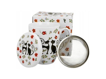 Hrnček bylinkový Mačičky  0,35l porcelán