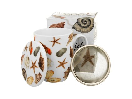 Hrnček bylinkový Mušle  0,36l porcelán