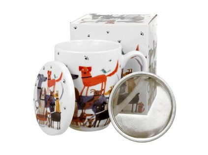 Hrnček bylinkový Psíky na prechádzke  0,36l porcelán