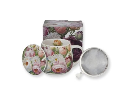 Hrnček bylinkový Peonies  0,43l porcelán