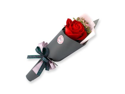 Mydlový kvet - Ruža - vo výstavnej krabičke