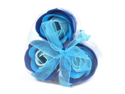 Mydlové kvety 3 sada - ruža modrá