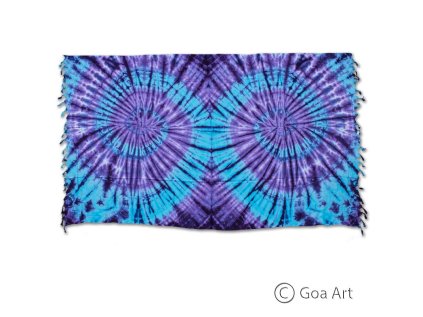 Sarong č.2 modro - fialová špirála