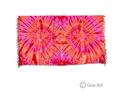 Sarong č.9 červeno - ružová špirála
