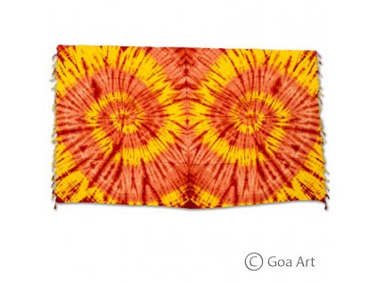Sarong č.14 žlto - oranžová špirála
