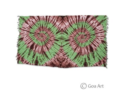 Sarong č.15 hnedo - zelená špirála