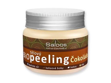 Bio telový peeling Čokoláda  peeling Saloos 140 ml