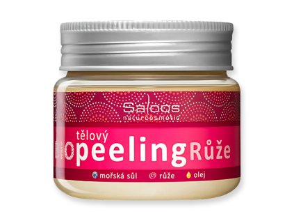 Bio telový peeling Ruža  peeling Saloos 140 ml