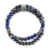 603684 Sodalit & Hematit gulockovy dvojity naramok magneticky